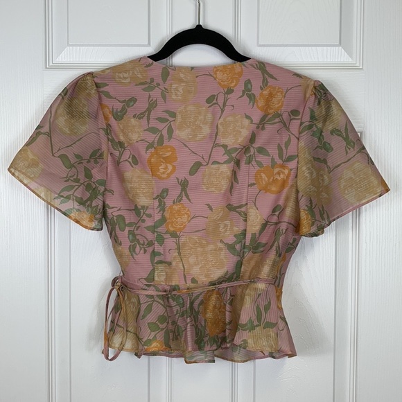 NWT Finders Keepers x Anthropologie petal rose meadows top sz xsp - Picture 7 of 7
